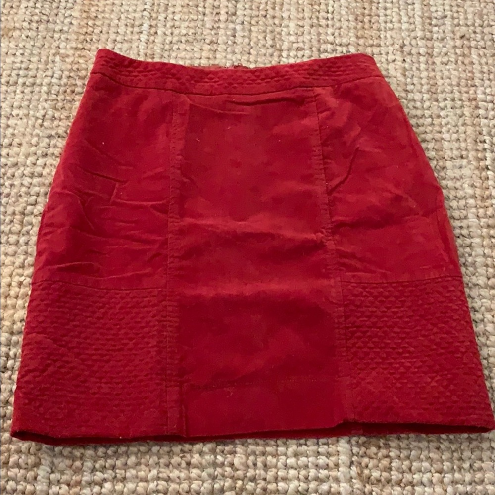 Suede corduroy mini skirt Anthropologie